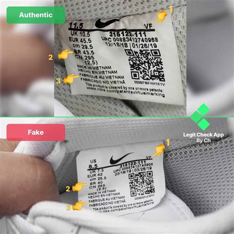 fake nike sneakers vs real|how to legit check nike.